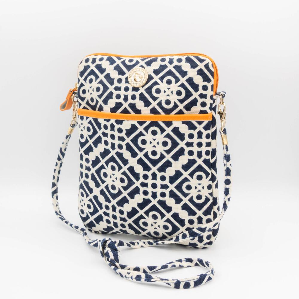 SPARTINA 449 Daufuskie Island Purse Geometric Linen Hipster Crossbody Bag